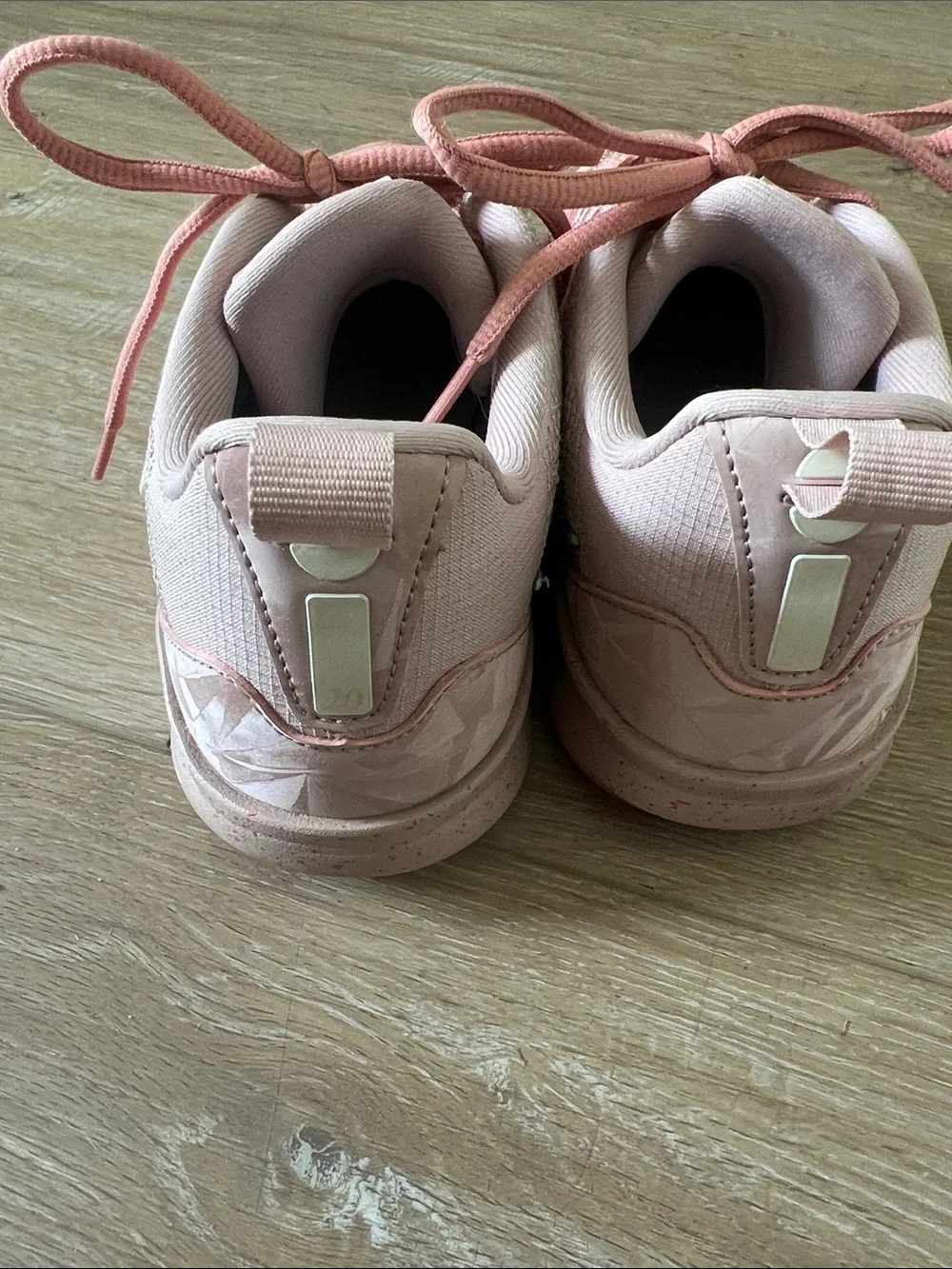 Nike Kids Coral Pink Running Sneakers with White Swoosh